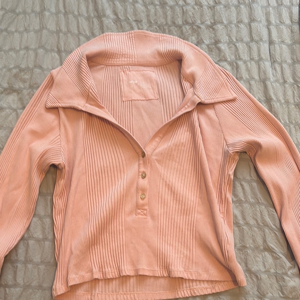 Women's Pink Ribbed Top
